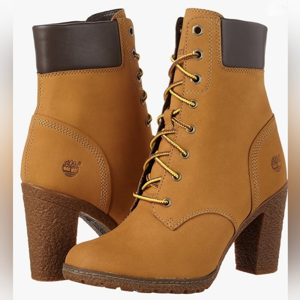 Timberland Women's Earthkeepers Glancy 3" Boots,Wheat Nubuck